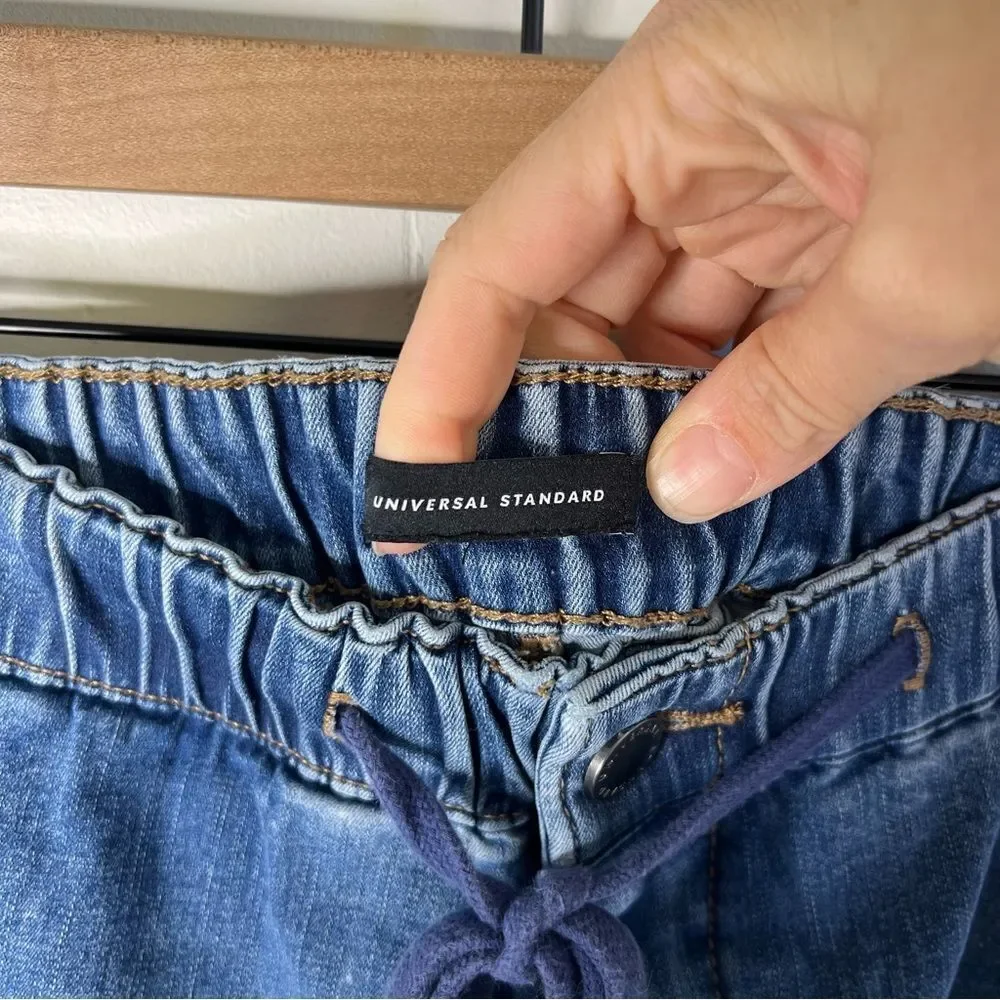 Universal Standard ComfortDenim Drawstring Jeans Straight Leg Blue Jeans size 1X